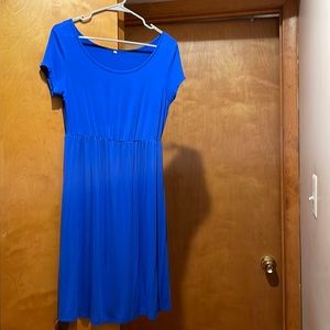 Womens Royal Blue cotton dress, size medium.